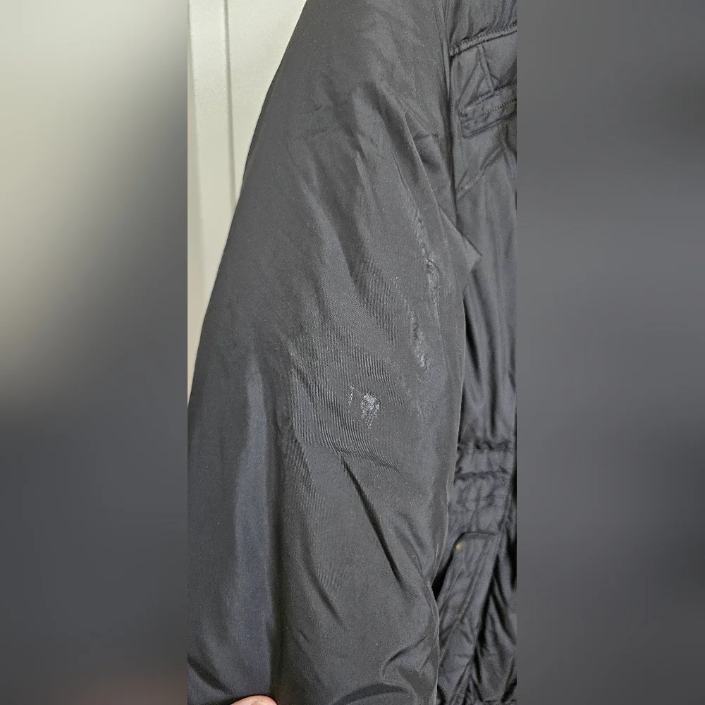 Cole Haan Signature Puffer Jacket Women's Medium Black Full Zip Down Filled Long - Picture 3 of 8